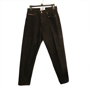 Oscar de la Renta Vintage High Waist Mom Jeans Taper Leg Black